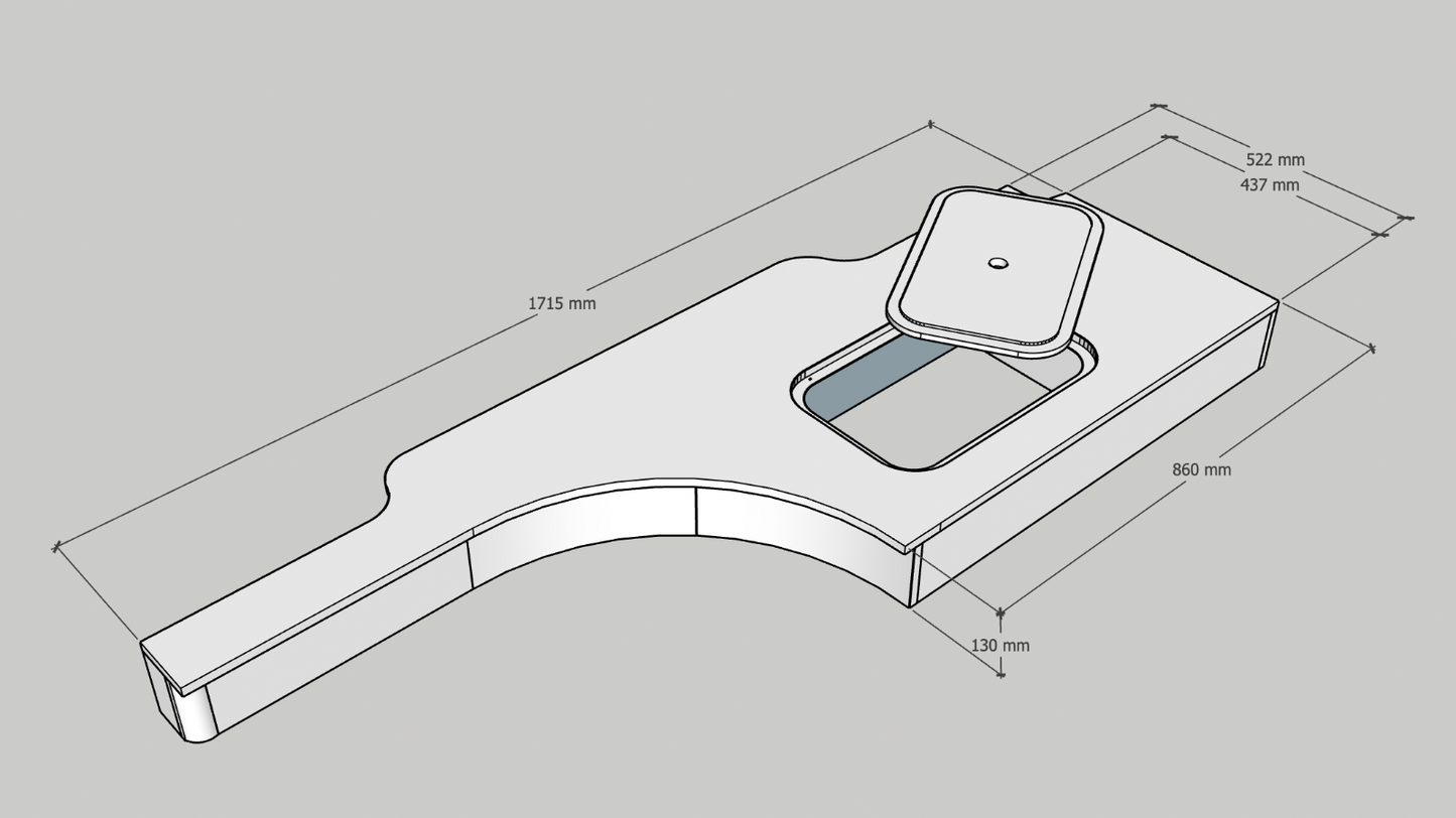 2017 Onwards VW Crafter and Mercedes Sprinter Raised Floor Plinth