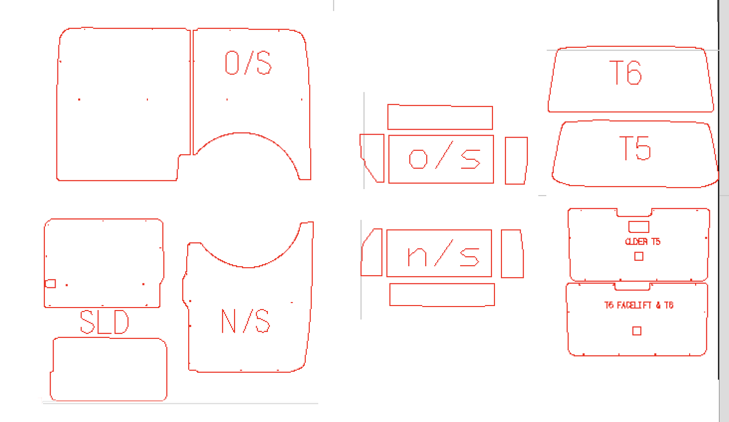 2004 - 2019 VW Transporter T5 T6 Ply Lining Kit